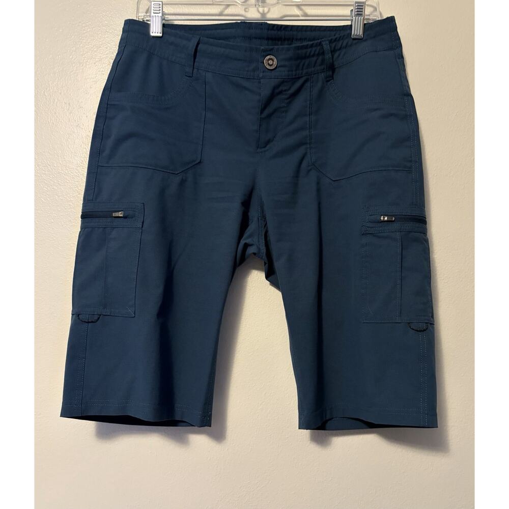 Kuhl Shorts Horizon Harbor Womens Blue Teal Roll Hem Hiking Size 10 Outdoor